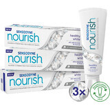 Sensodyne Nourish Dentifricio sbiancante delicatamente lenitivo 3 x 75 ml