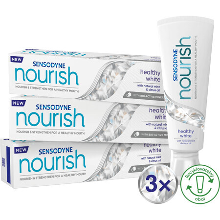 Sensodyne Nourish Dentífrico Blanqueador Suavizante 3 x 75 ml