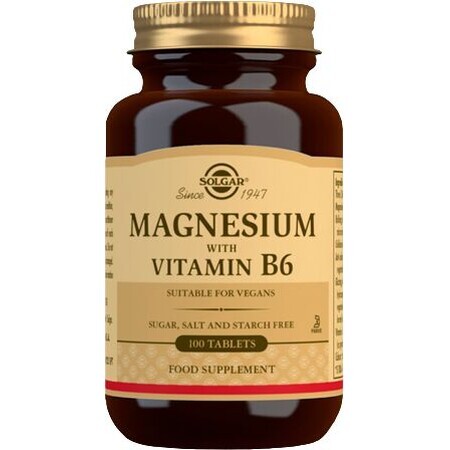 Solgar Magnesium+vitamine B6 100 tabletten