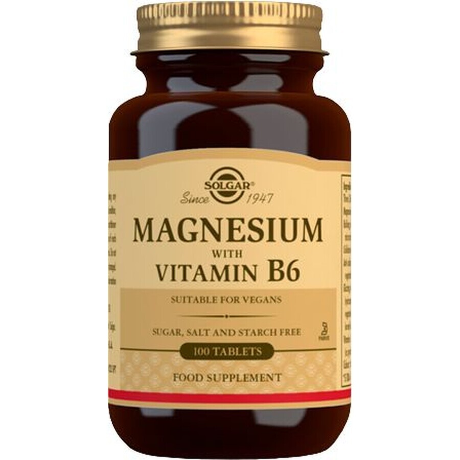 Solgar Magnesium+vitamine B6 100 tabletten