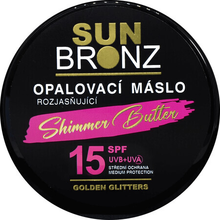 Vivaco Sun Aceite bronceador con purpurina SPF15, 100 ml