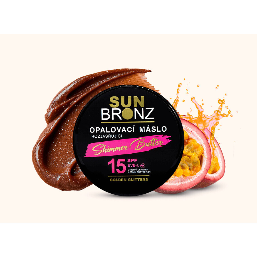 Vivaco Sun Aceite bronceador con purpurina SPF15, 100 ml