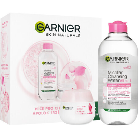 Garnier Skin Naturals Paquete de Navidad Rosa 2023 - crema + agua micelar