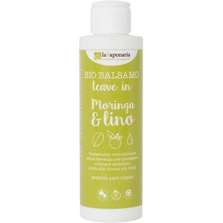 LaSaponaria Après-shampooing sans rinçage au moringa et à l'huile de lin biologique 150 ml