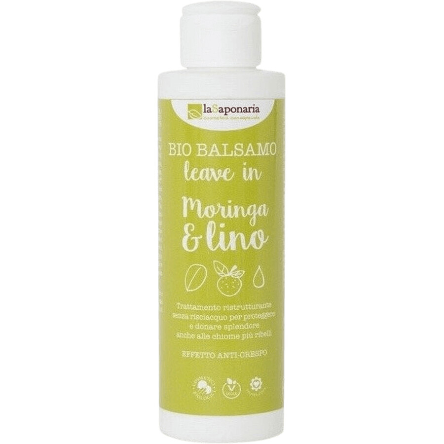 LaSaponaria Après-shampooing sans rinçage au moringa et à l'huile de lin biologique 150 ml