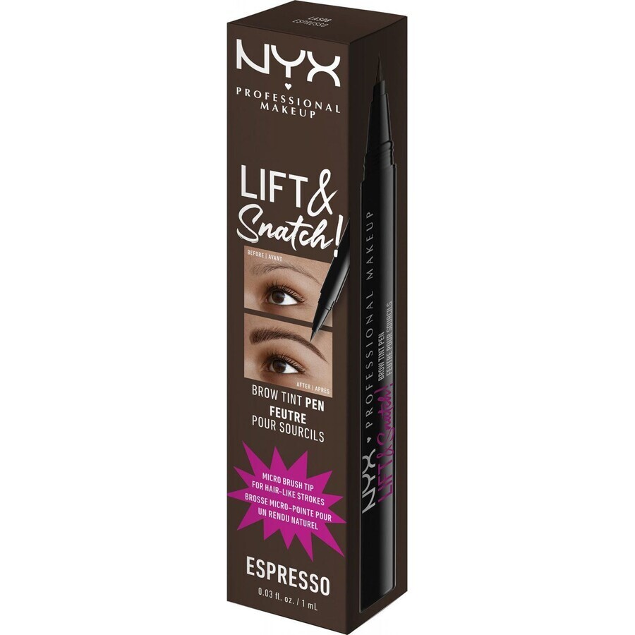 NYX Professional Makeup Lift N Snatch Brow Tint Brow Tint Pen Brow Fixer - 08 Espresso 1 ml