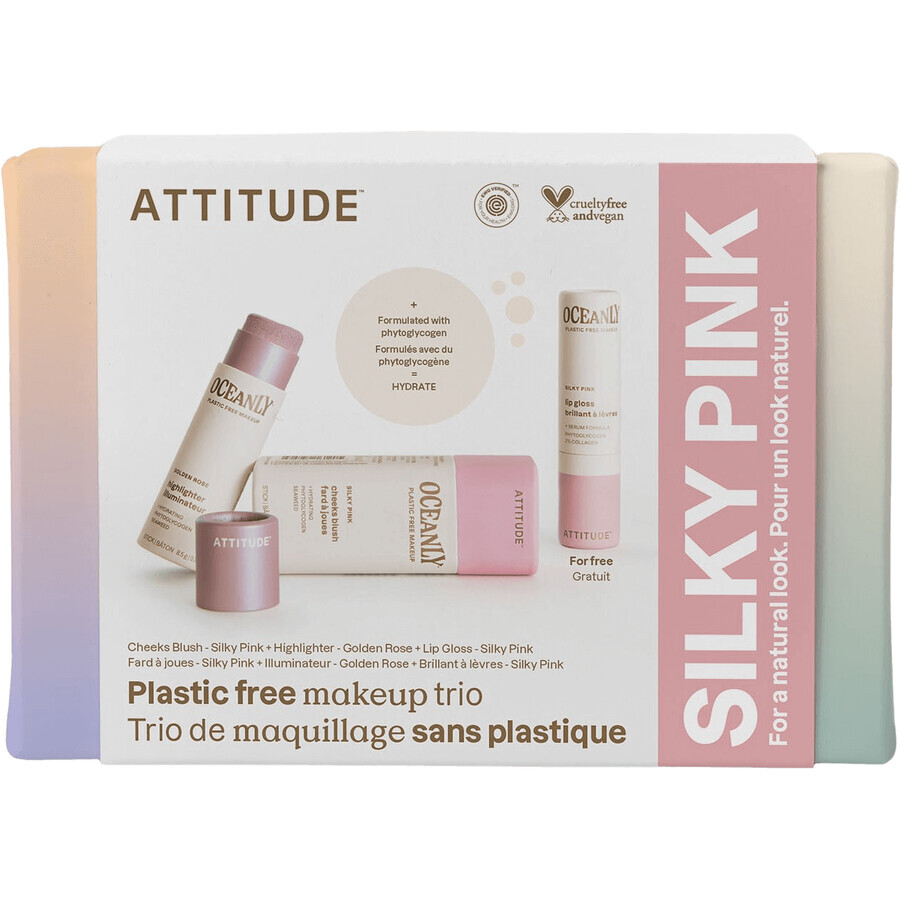 Set de maquillaje Attitude Oceanly - Silky Pink 3 pcs