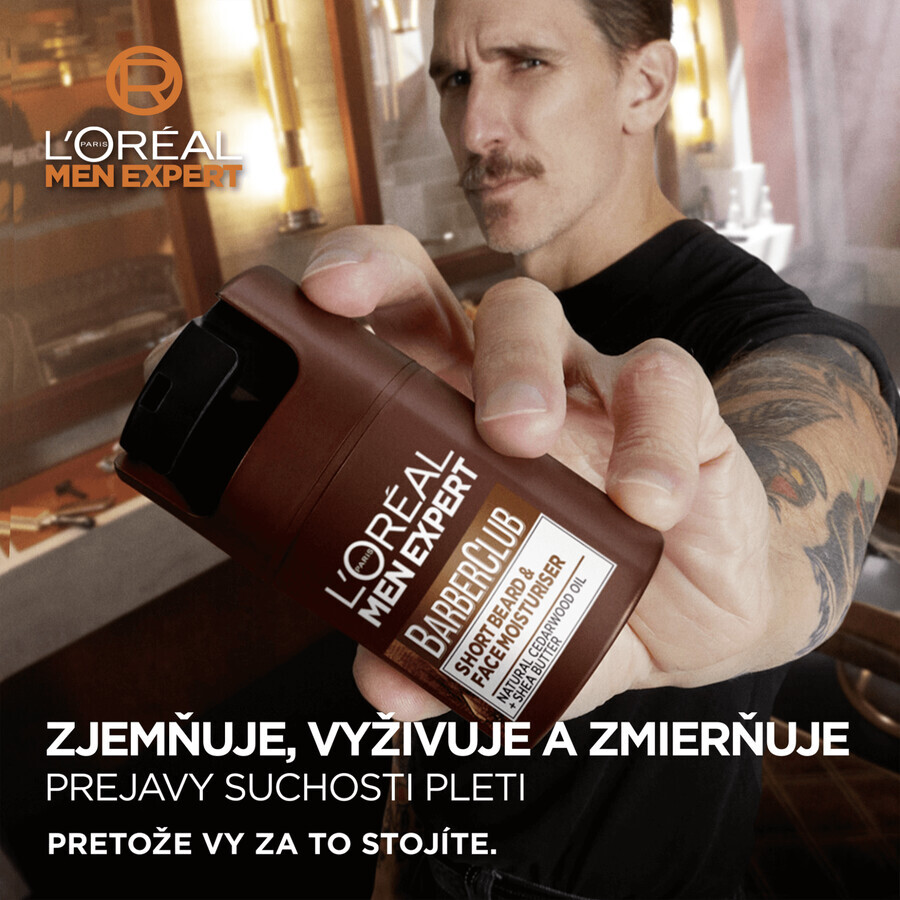 L'Oréal Paris Men Expert Barber Club Hidratante para barba, barbilla y piel, 50 ml