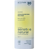 Attitude Stick 100% mineral face and lip stick (SPF 30) for sensitive and atopic skin 20 g