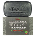 Vivaco Jabón natural con carbón activado 100 g