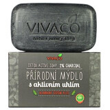 Vivaco Natural soap with activated charcoal 100 g