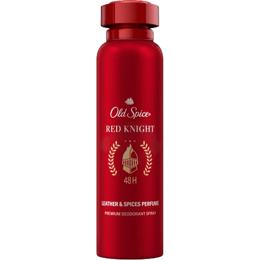 Old Spice Red Knight Spray deodorant premium pentru bărbați, cu note proaspete de piele și mirodenii 200 ml