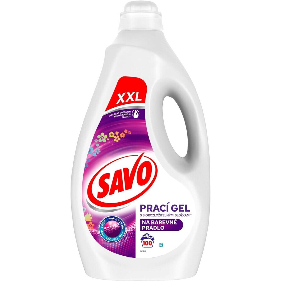 Savo Gel de lavado para ropa de color 100 dosis de lavado 5 l