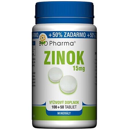 Bio Pharma Zinc 15 mg 150 tablets