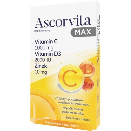 Ascorvita Max 30 comprimés