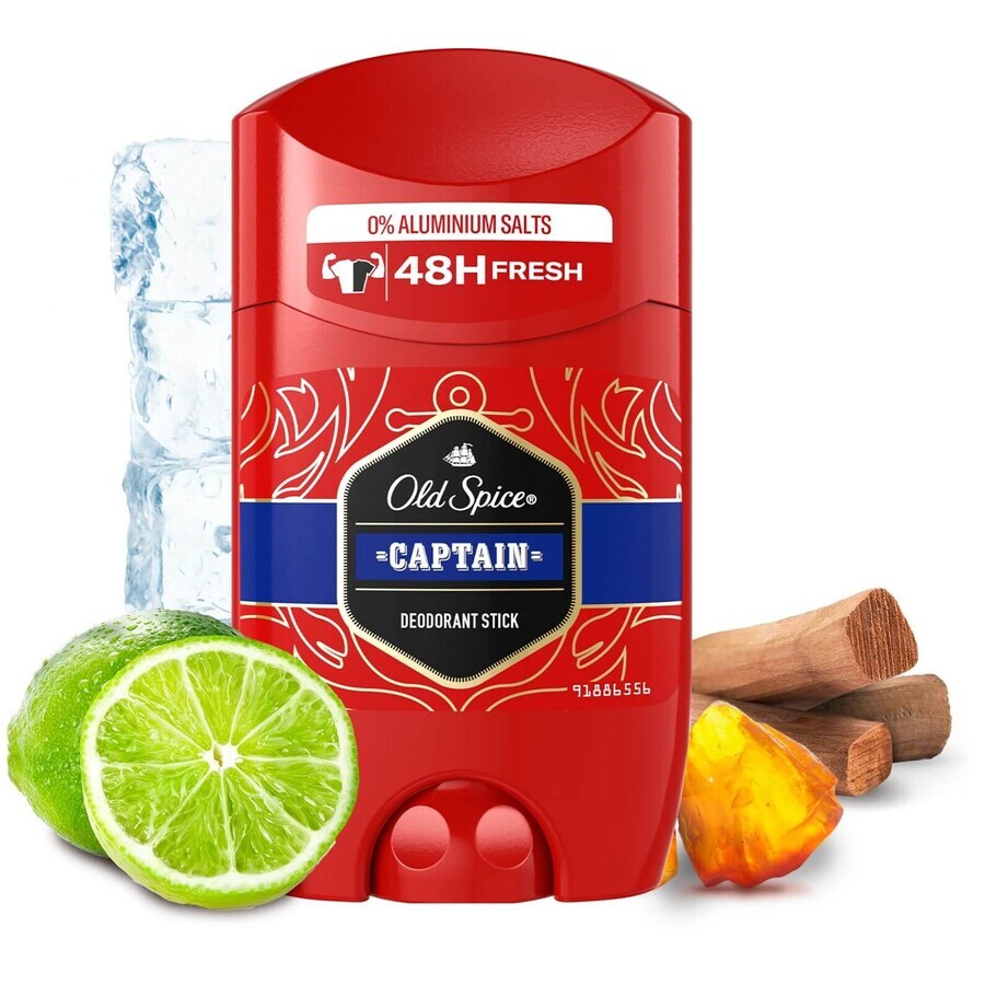 Old Spice Captain deodorant solid cu note de lemn de santal și citrice 50 ml