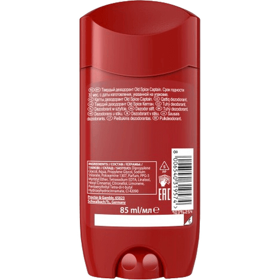 Old Spice Captain XXL deodorant solid cu note de lemn de santal și citrice 85 ml