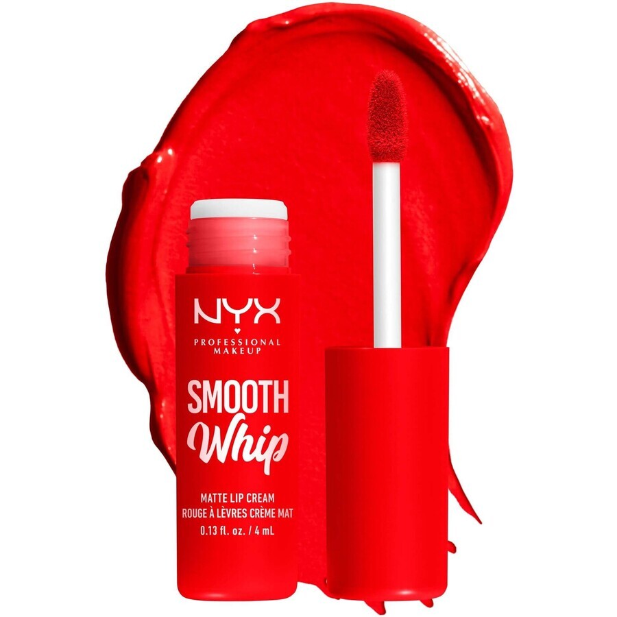 NYX Professional Makeup Barra de labios líquida mate Smooth Whip Matte Lip Cream 12 Icing On Top, 4 ml