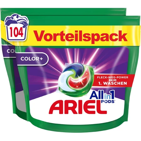 Ariel Capsule Color+ cutie 104 buc