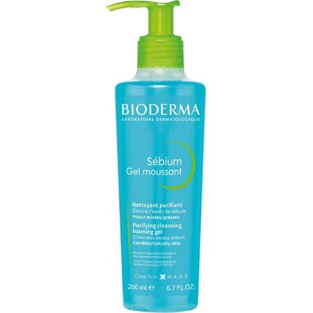 Bioderma Sébium Gel moussant gel de curățare pentru ten mixt și gras 200 ml