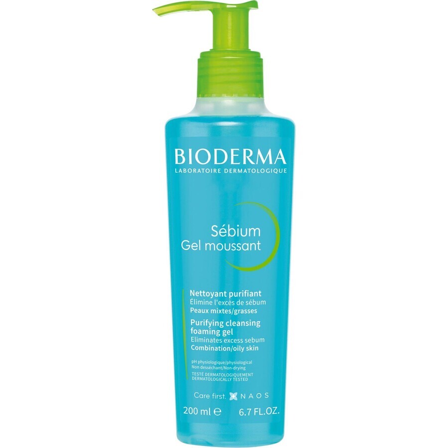 Bioderma Sébium Gel moussant gel de curățare pentru ten mixt și gras 200 ml