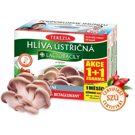 Terezia Fungo ostrica + Lactobacilli azione 1+1 con frecce 2 x 60 capsule
