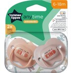 Tommee Tippee CTN AnyTime sucette en silicone, 6-18m, plusieurs couleurs 2 pcs