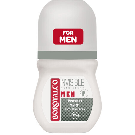 Borotalco Uomo Absolute InvisibleDry Profumo di Muschio, deodorante roll-on per uomo 50 ml