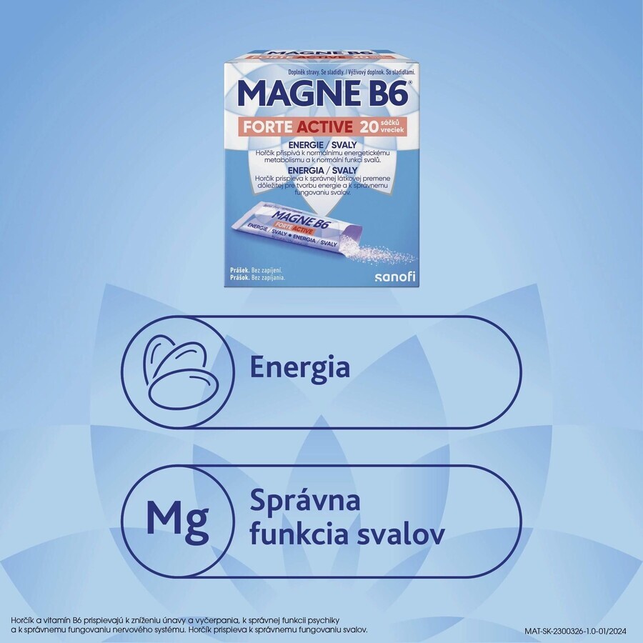 Magne B6 Forte Active 20 pliculețe