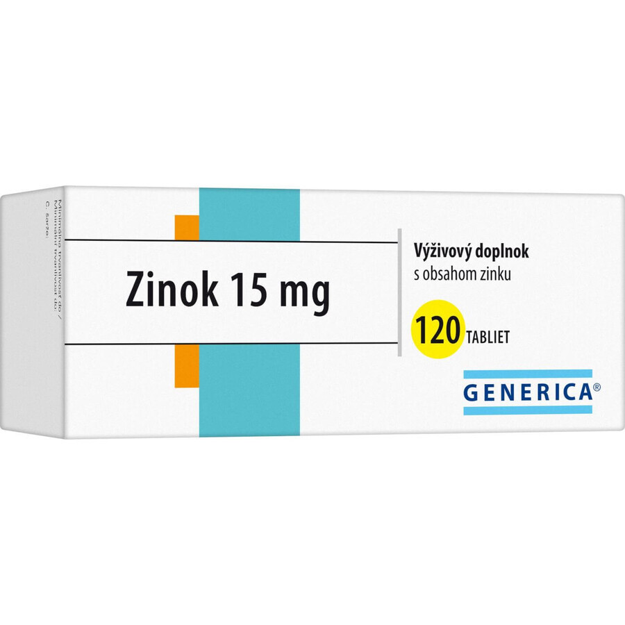 Generica Zink 15 mg 120 tabletten