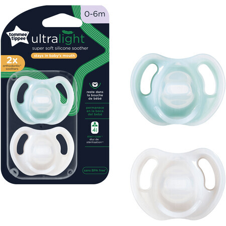 Tommee Tippee CTN Ultra Light Speen 0-6m, 2 stuks