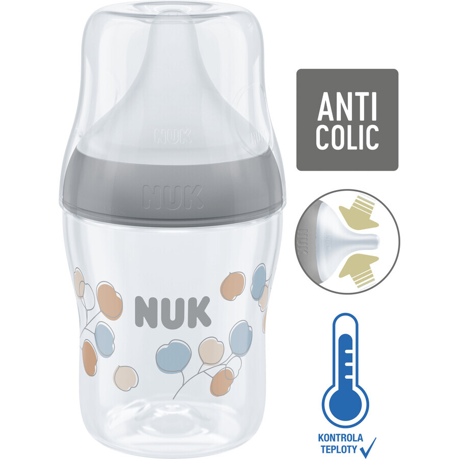 Nuk Perfect Match bottle with temperature control, gray 150 ml