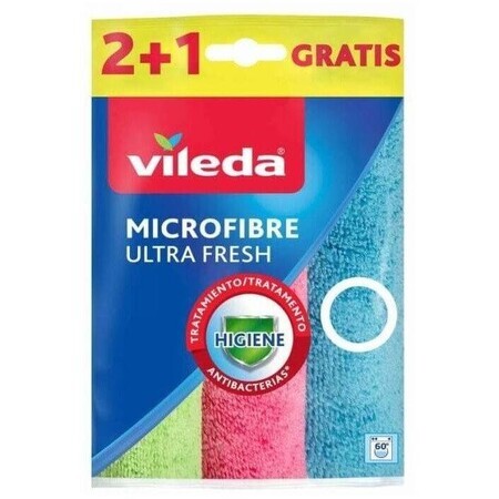 Vileda Ultra Fresh micro towels 2+1pcs