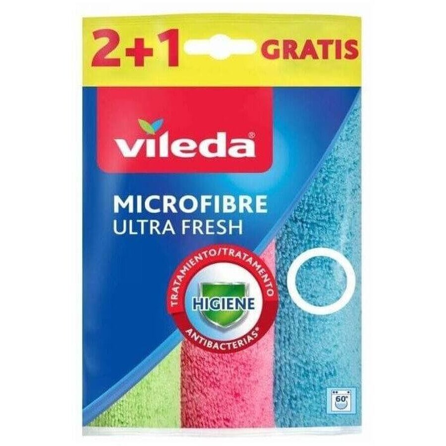 Vileda Ultra Fresh micro towels 2+1pcs