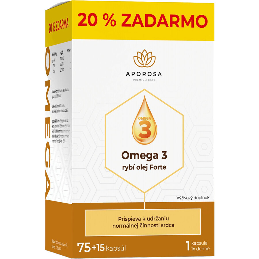 Aporosa Omega 3 Aceite de Pescado Forte 700 mg 90 cápsulas