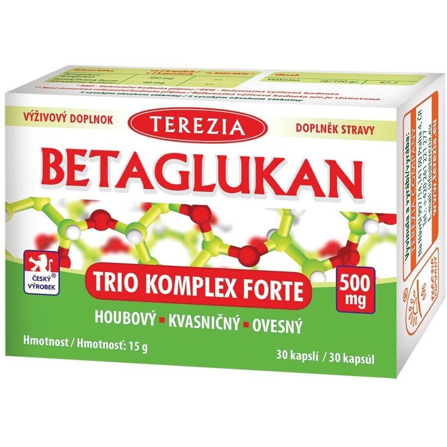 Terezia Betaglucan Trio Complex Forte 30 cápsulas