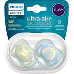 Philips Avent Ultra Air Schnuller Bild 0-6m Baby (Regenbogen) 2 Stück