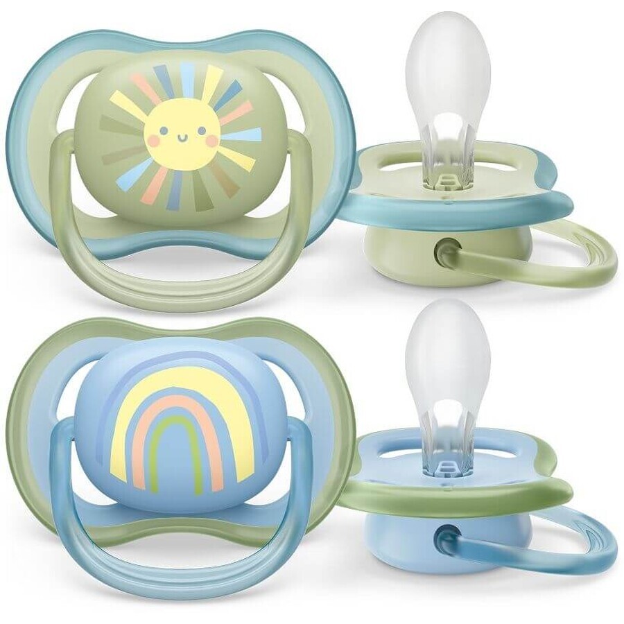 Philips Avent Ultra Air Schnuller Bild 0-6m Baby (Regenbogen) 2 Stück