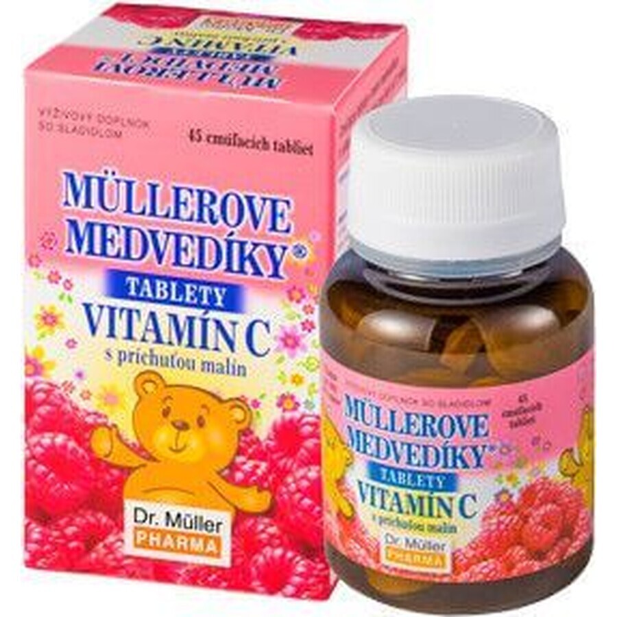 Oursons Dr. Muller MÜLLER - vitamine C au goût de framboise 45 comprimés