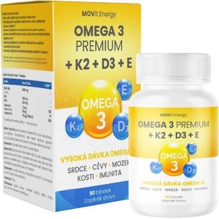 Movit Energy MOVit Omega 3+K2+D3+E Premium 90 pezzi