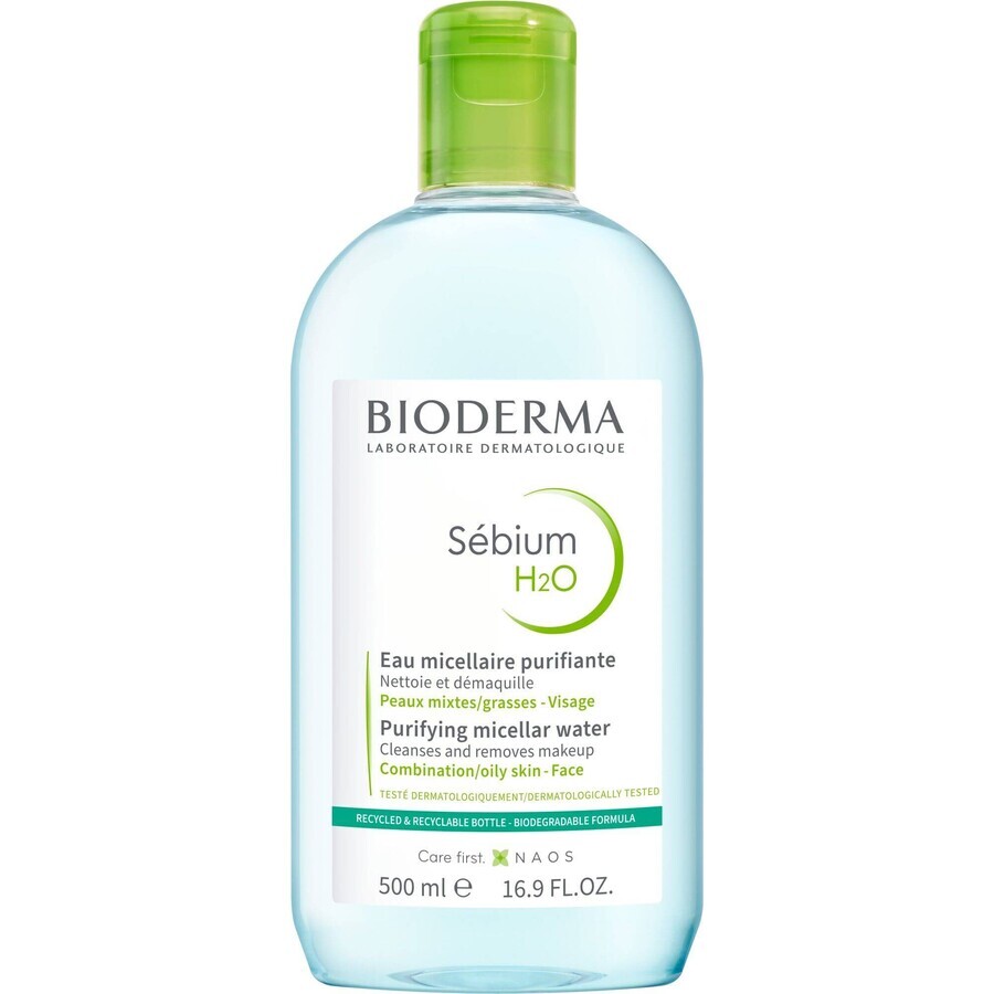 Bioderma Sébium H2O agua micelar para pieles grasas y acné 500 ml