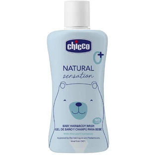 Chicco Natural Sensation Shampoo for hair and body with aloe and chamomile 0m+, 200 ml
