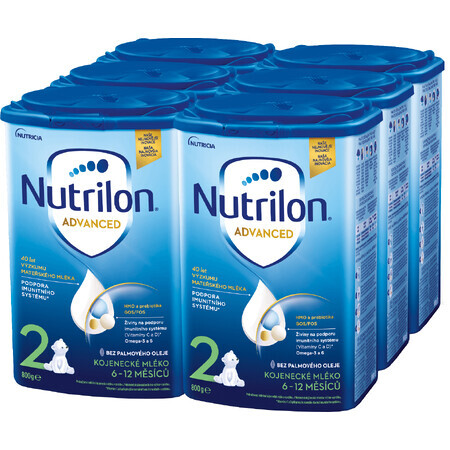 Nutrilon 2 Advanced lapte praf de continuare pentru sugari 6 x 800 g