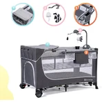 Kinderkraft Leody lit de voyage avec accessoires Leody Grey