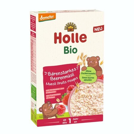 Holle Muesli bio con fresas y frambuesas 200 g