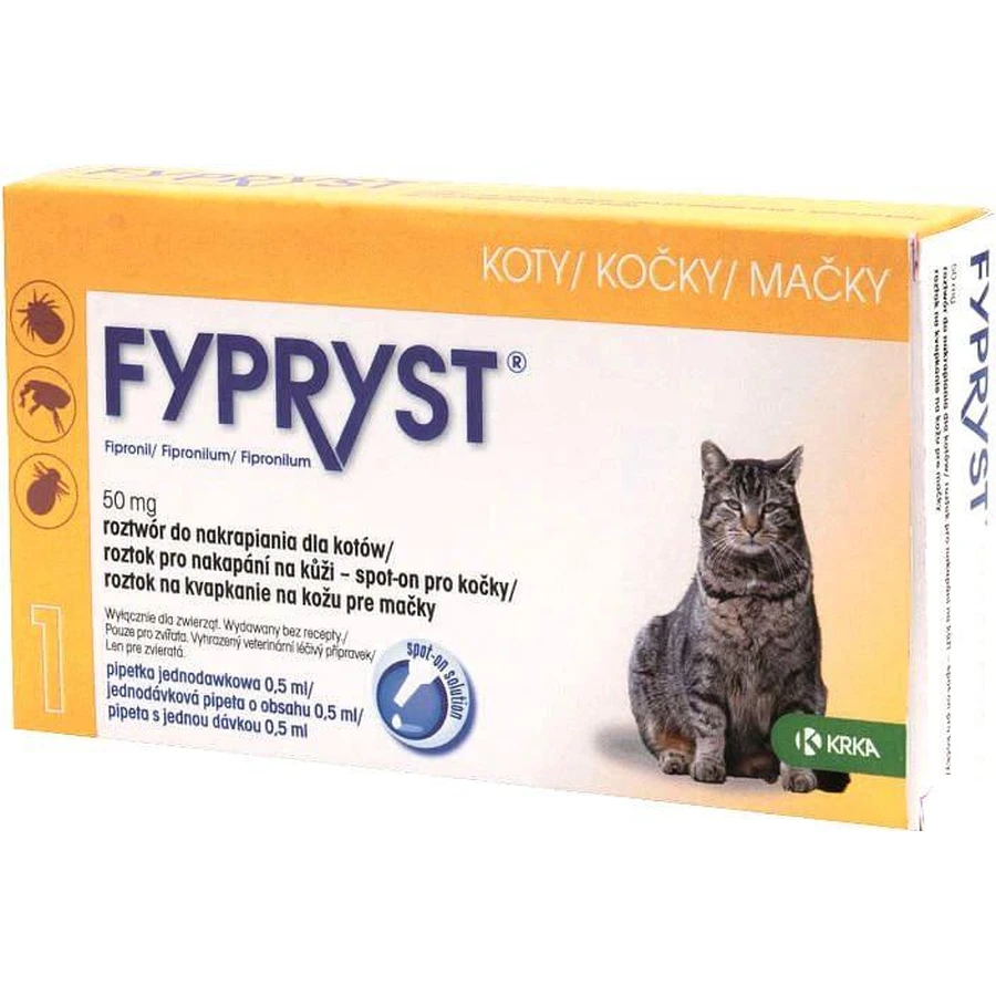 Fypryst Cats solución para goteo cutáneo 50 mg 0,5 ml