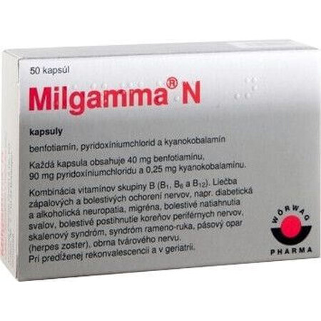 Milgamma N triple combinación vitamínica 50 cápsulas