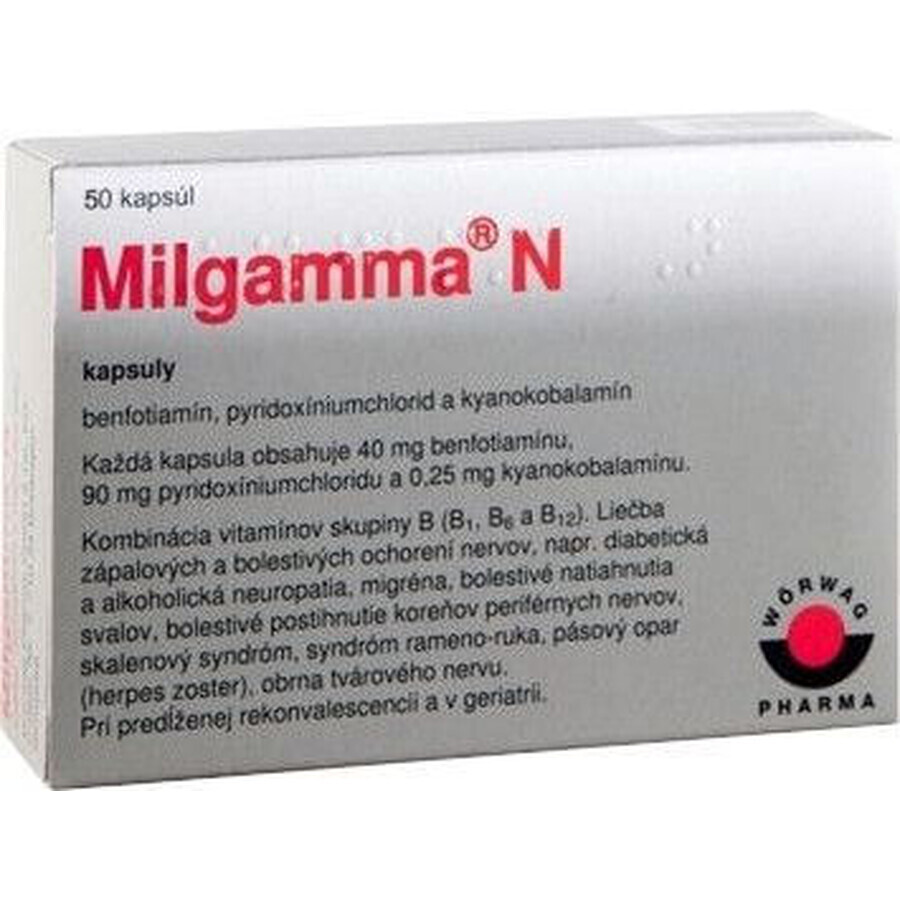 Milgamma N triple combinación vitamínica 50 cápsulas