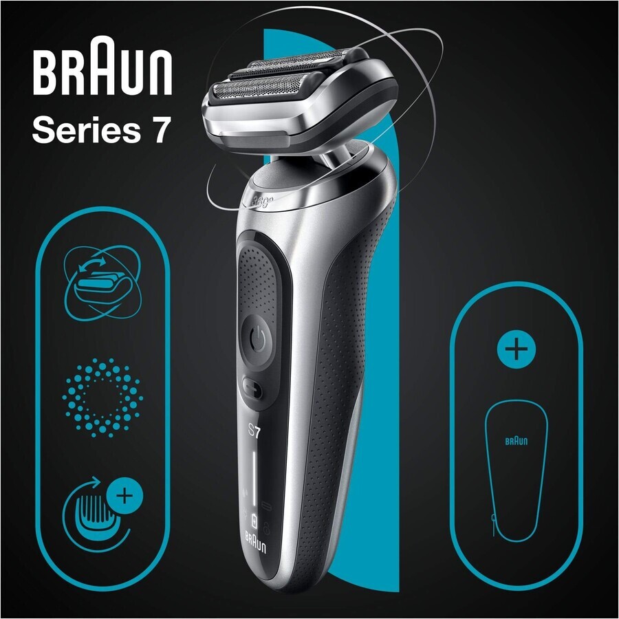 Braun Series 7 71-S1000s rasoio Wet&Dry argento