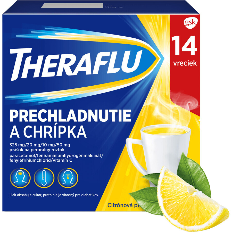 TheraFlu warm drink for colds and flu 14 sachets